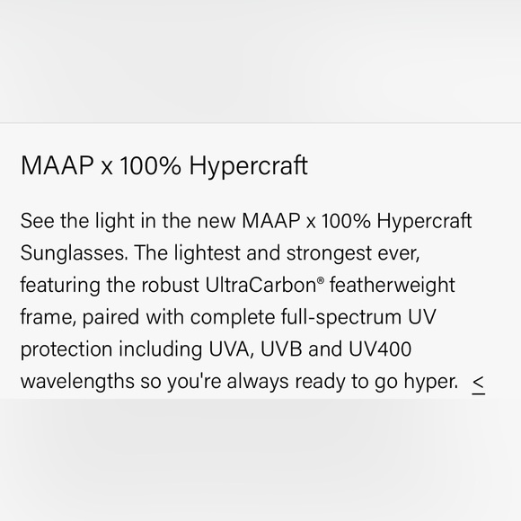 BNIB MAAP x 100% Hypercraft - Silver Cycling Glasses - Picture 15 of 16